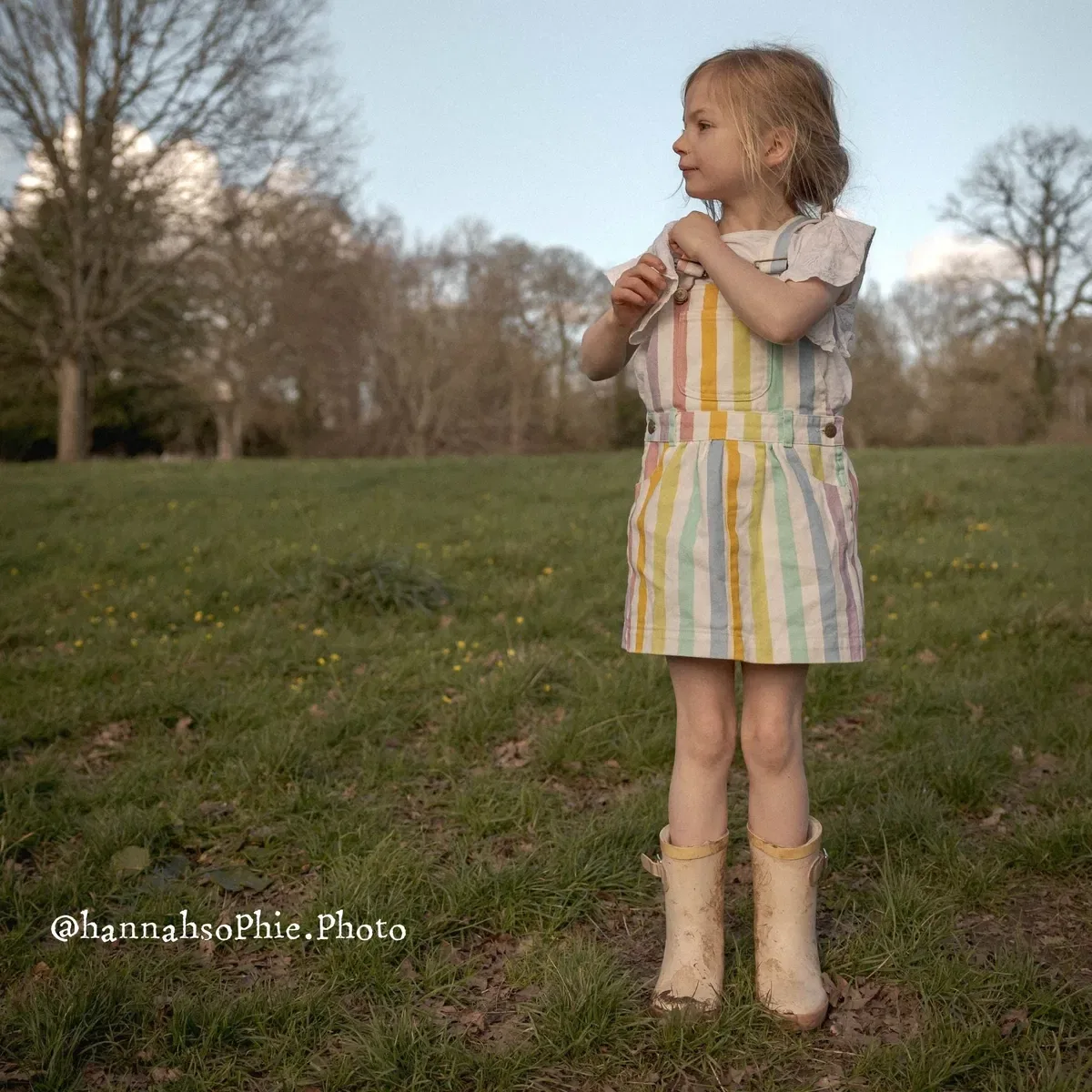 Детское платье в широкую полоску Classic Wide Stripe Dotty Dungarees, Multi — фото 3