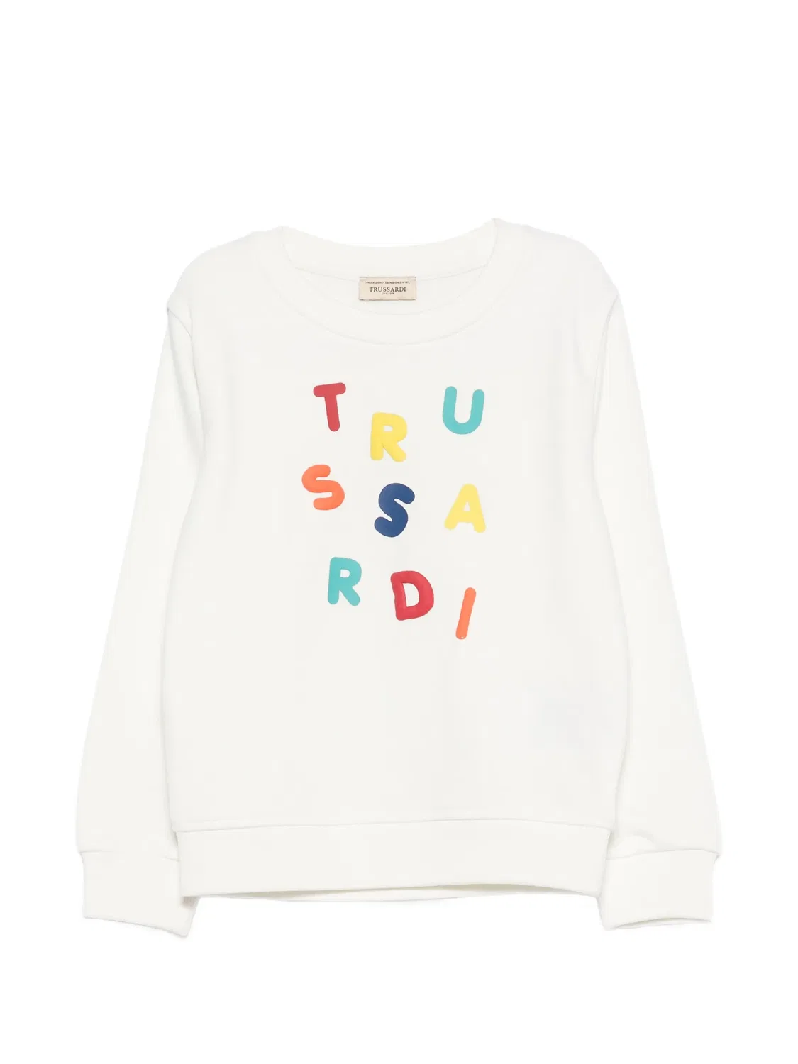 Trussardi Свитшот белый с принтом