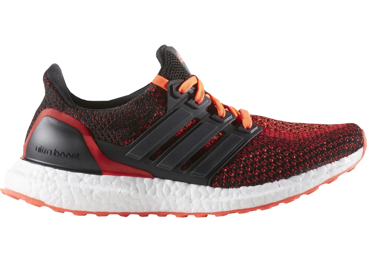 Детские кроссовки для бега с технологией Boost Adidas Ultra Boost 2.0, Core Black Core Black Solar Red