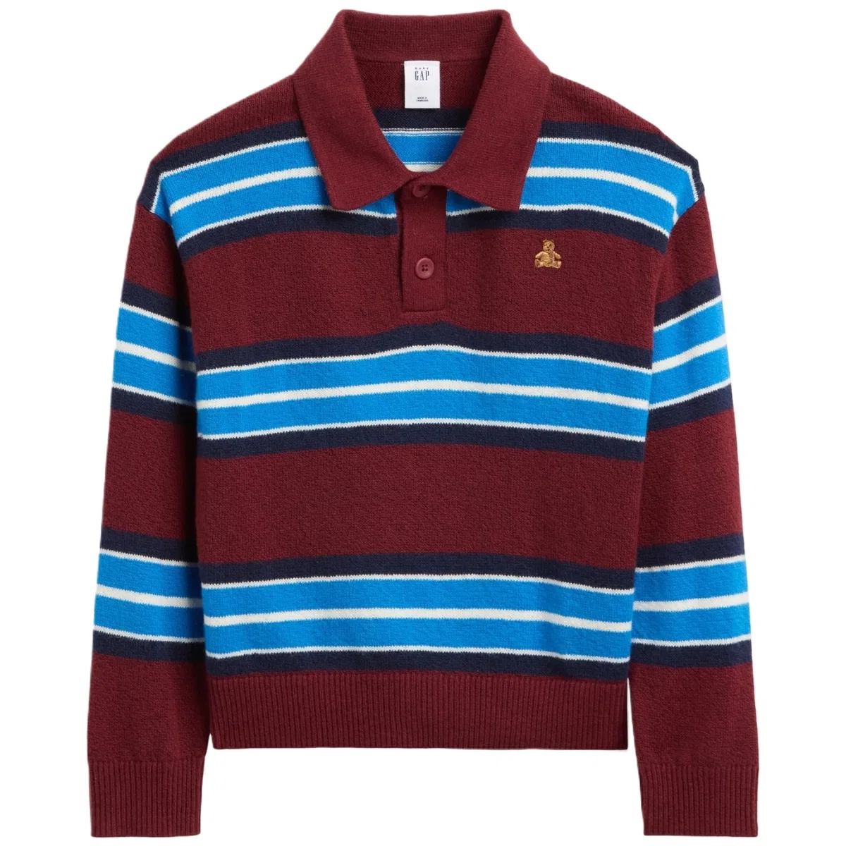 Детский свитер с принтом GAP, Maroon