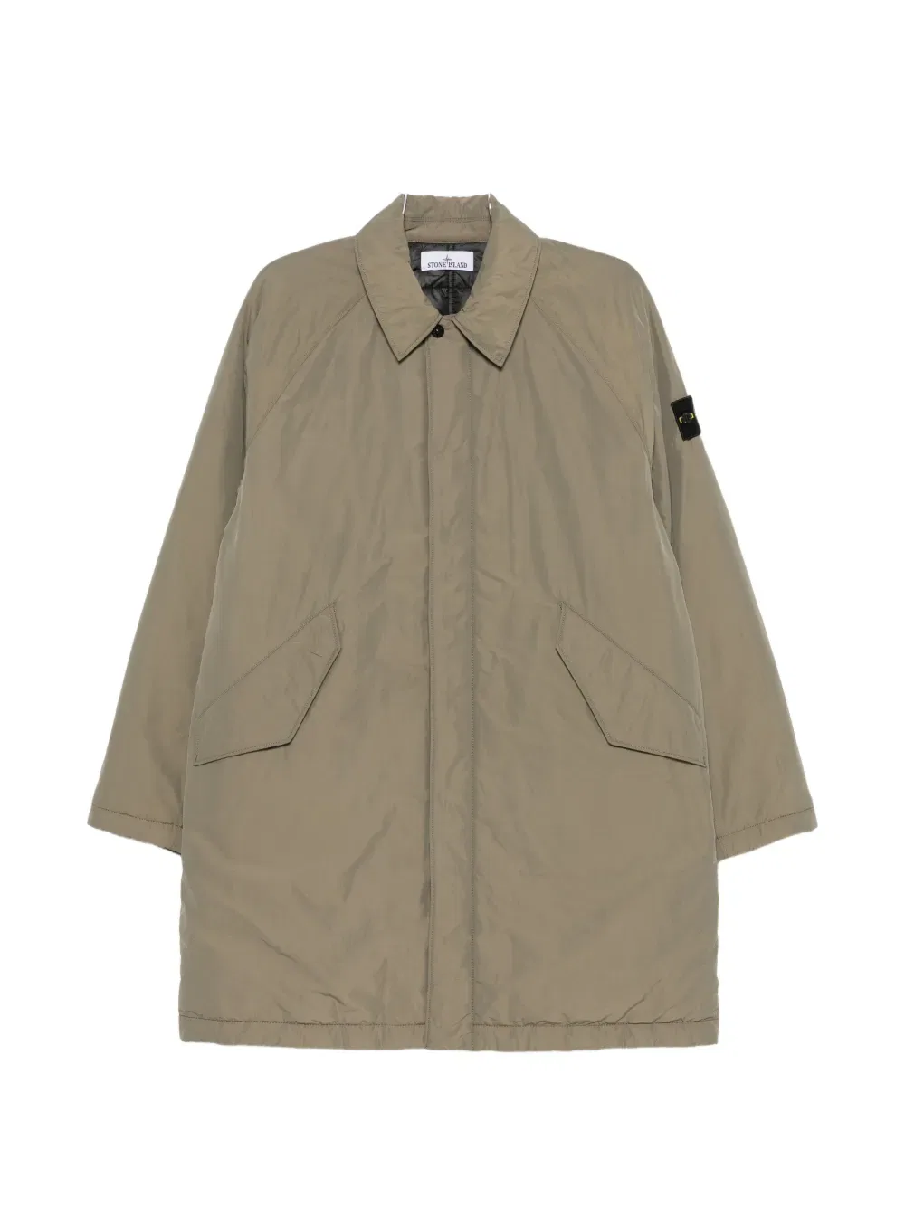 Пальто пуховое Stone Island, цвет Khaki Green