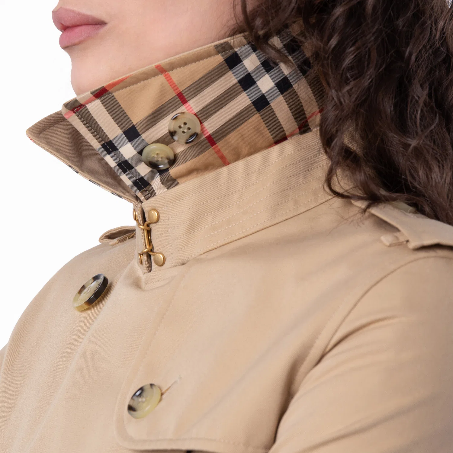 Плащ-тренч миди The Kensington Mid-Length Trench Coat Burberry, Honey — фото 2