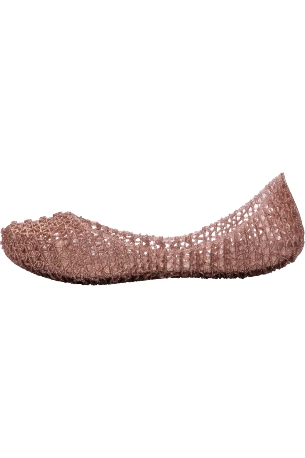 Детские туфли балетки с блестками Campana Zigzag Mini Melissa, Rose Glitter — фото 4