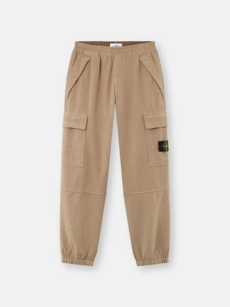 Мужские брюки-джоггеры Stone Island Loose-fit With Elasticized Cuffs, песочный — фото 2