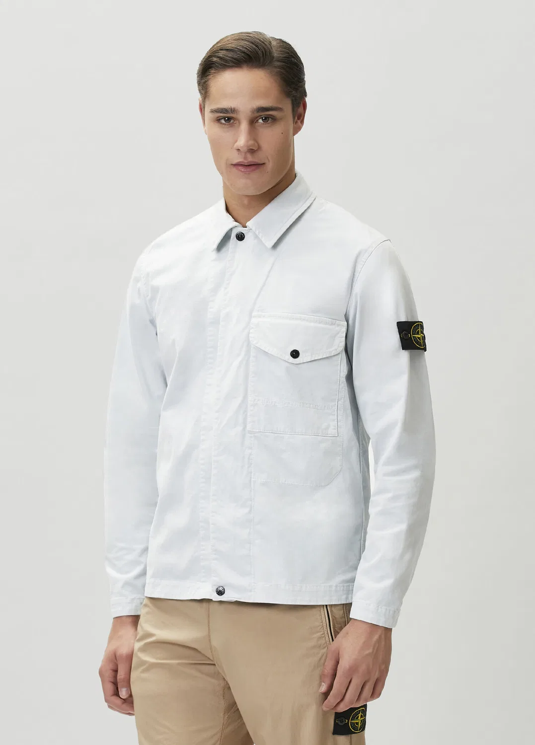 Спортивная рубашка Stone Island, light blue — фото 3