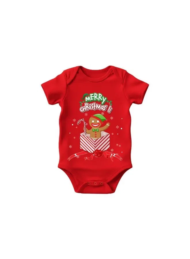 Боди-комбинезон с принтом Санты Family Christmas Squad Sitara Fashions, красный