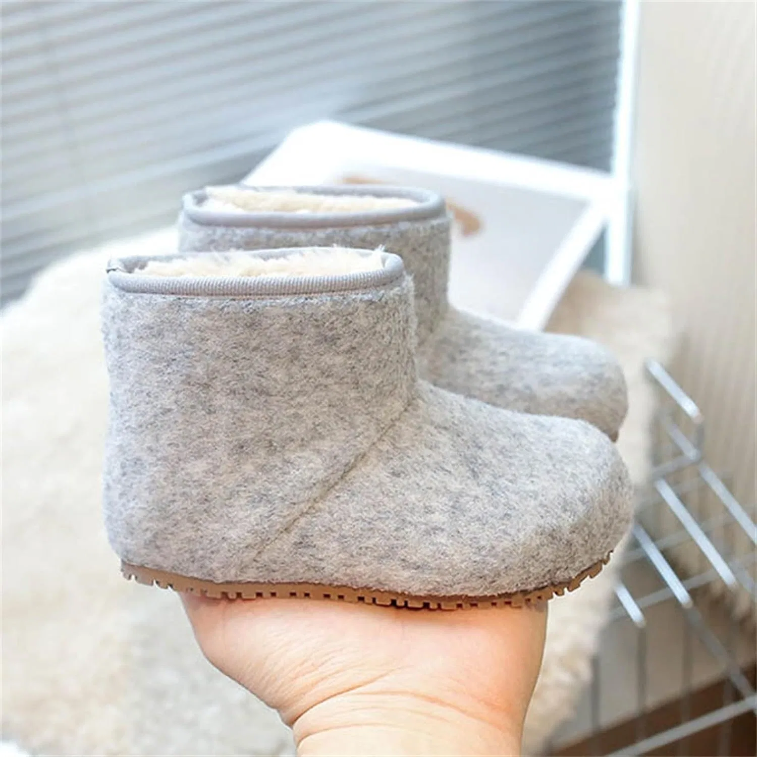 Детские зимние сапоги для девочек на меху Zzalalana, Grey — фото 2