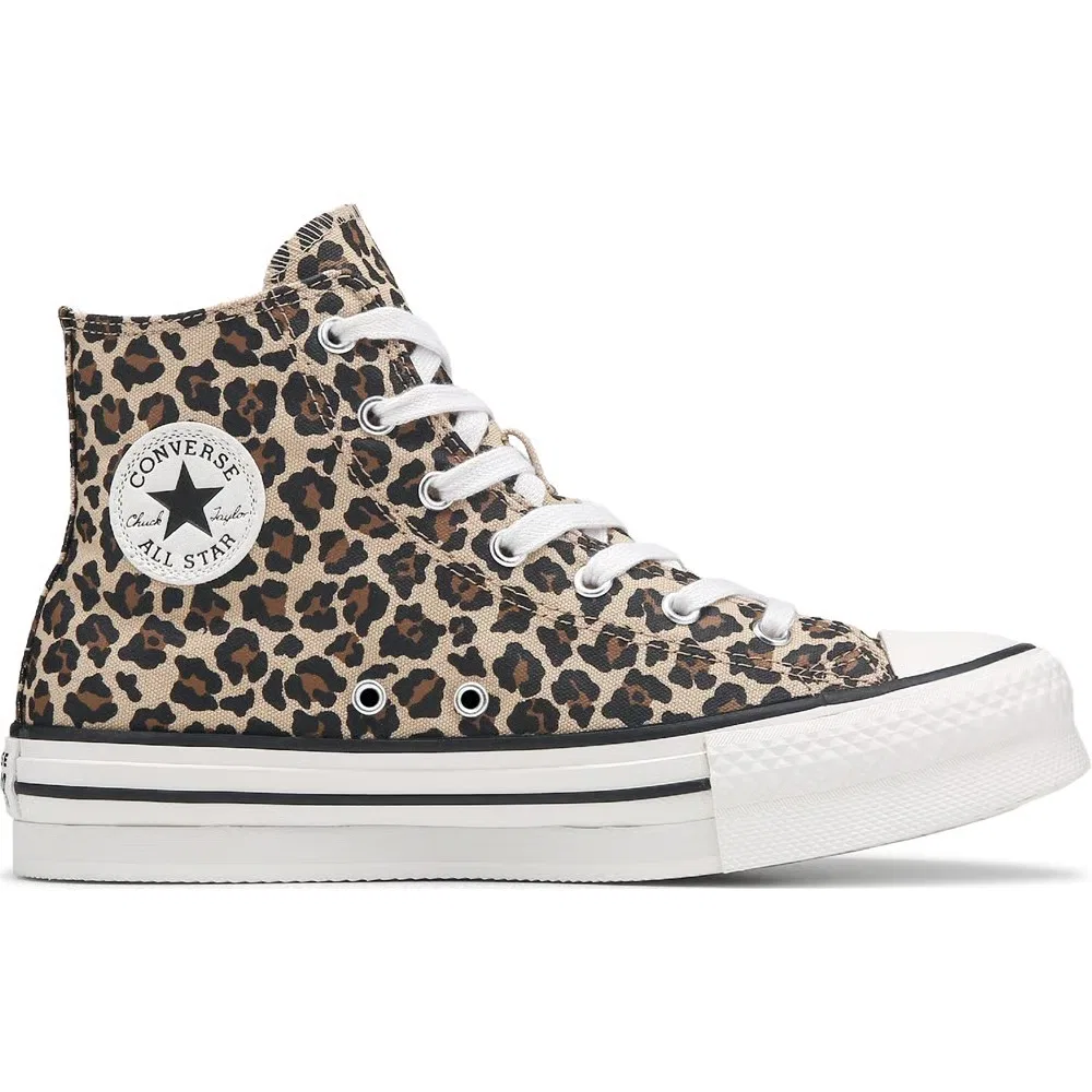 Детские высокие кеды Chuck Taylor All Star Lift Converse, Leopard Print — фото 2