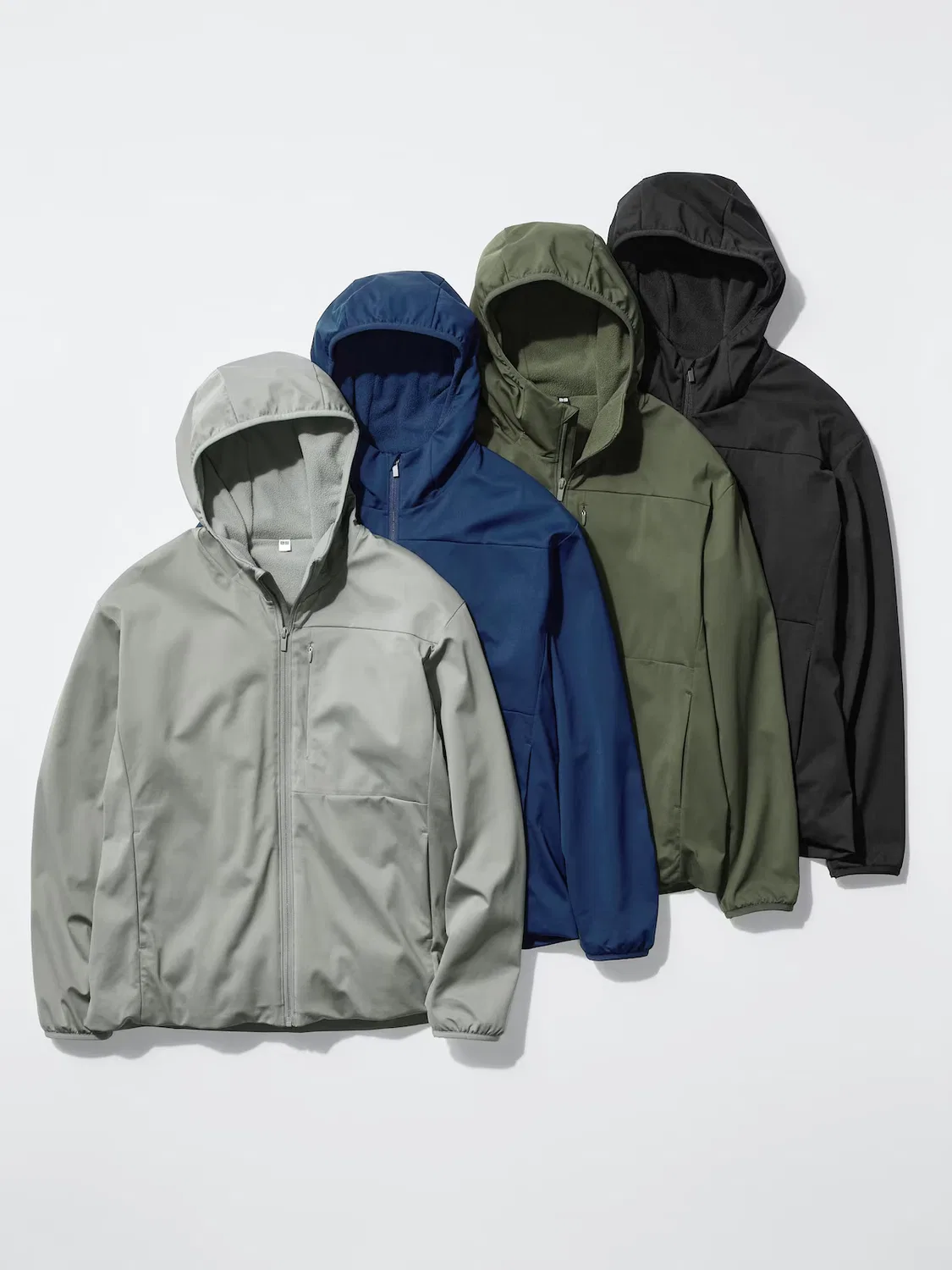 Парка флисовая ветрозащитная Uniqlo, на молнии, темно-синий — фото 4