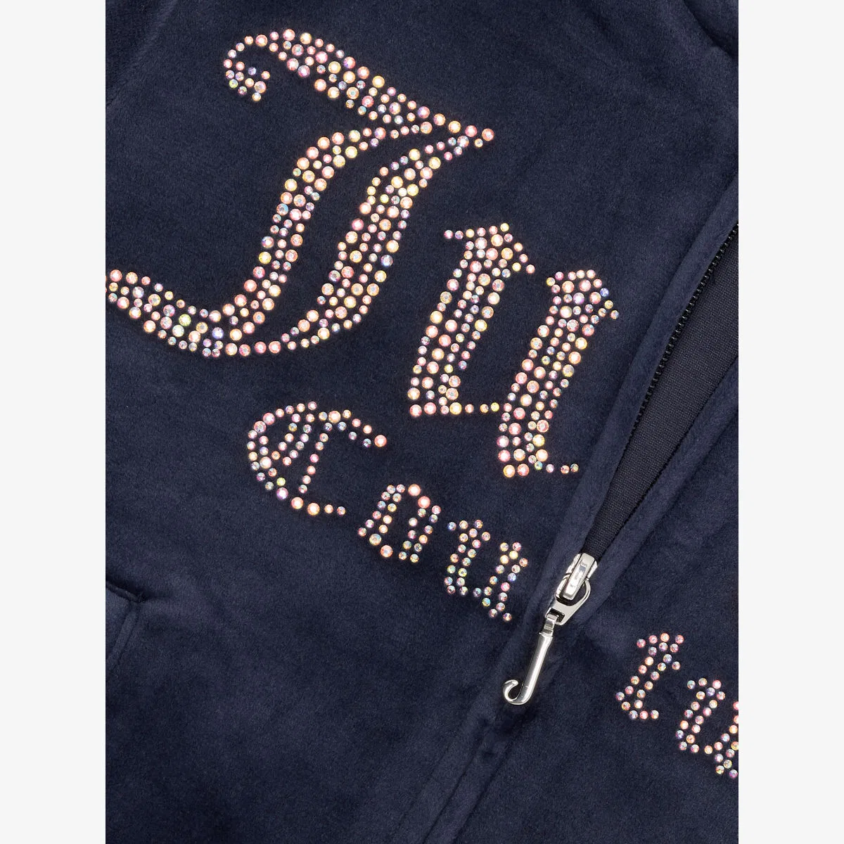 Толстовка на молнии из велюра с капюшоном и логотипом Diamante, для детей 7-15 лет Juicy Couture — фото 2