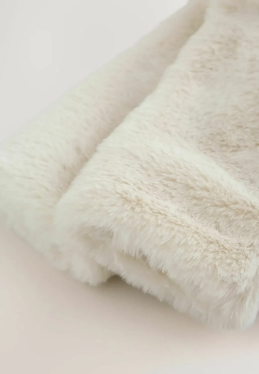 Детская куртка с капюшоном - зимняя куртка Next, Ecru Faux Fur — фото 4
