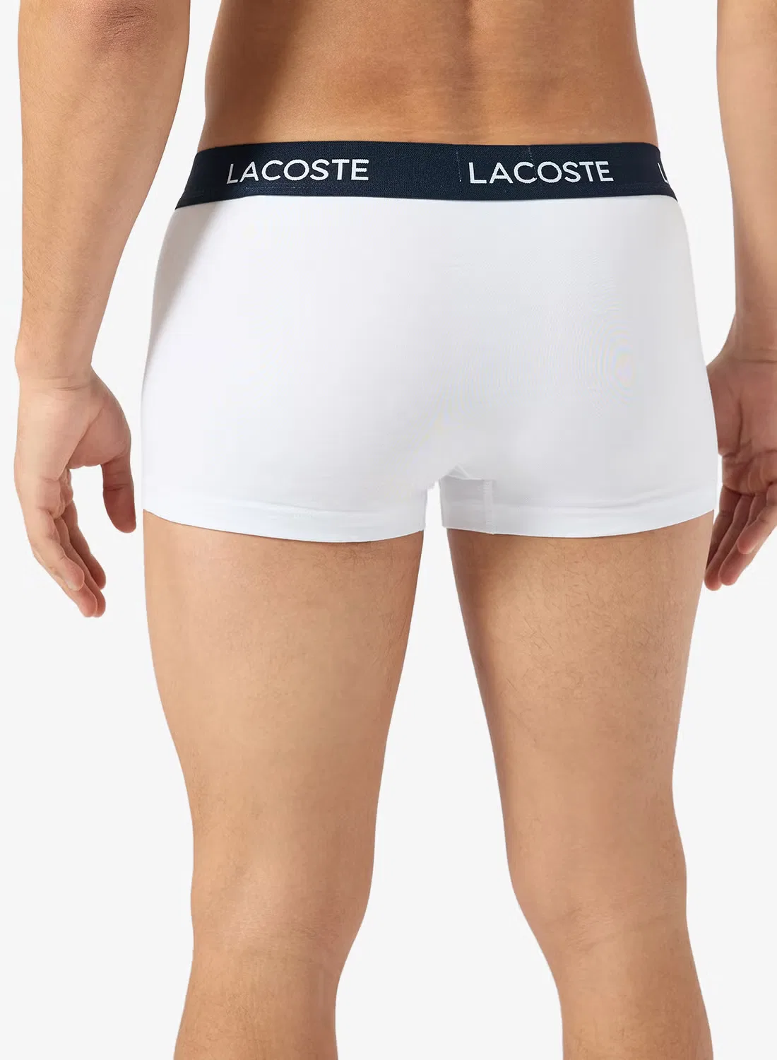 Трусы-боксеры эластичные, комплект из 5 штук, Lacoste, белый — фото 3