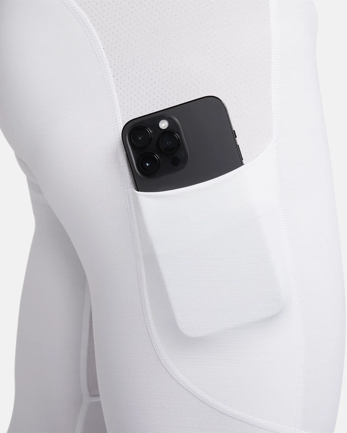 Мужские тайтсы Nike Pro Warm, White/Black — фото 4