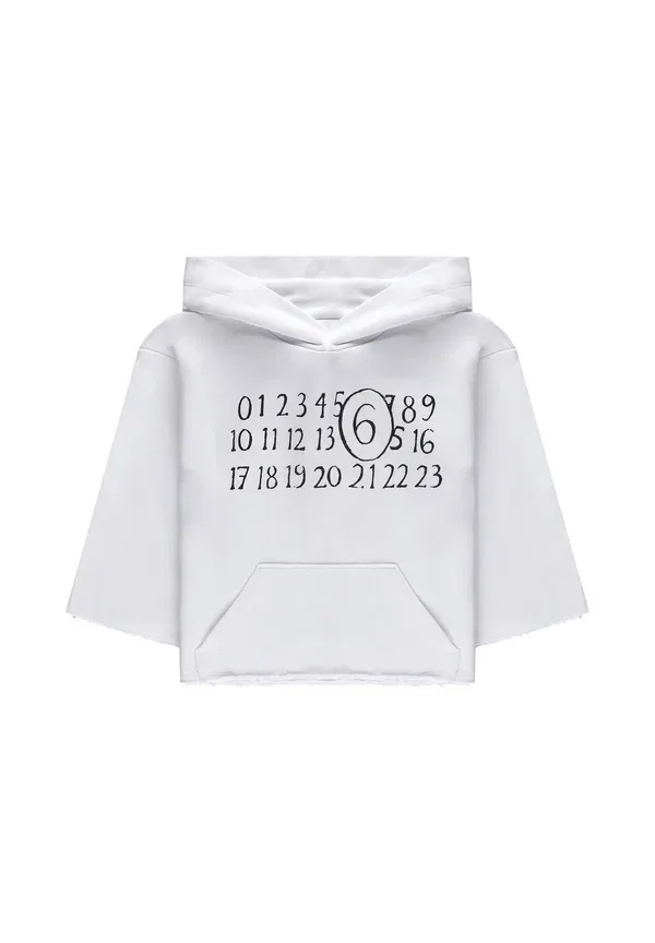 Худи с принтом Unisex - hoodie Mm6 Maison Margiela, белый
