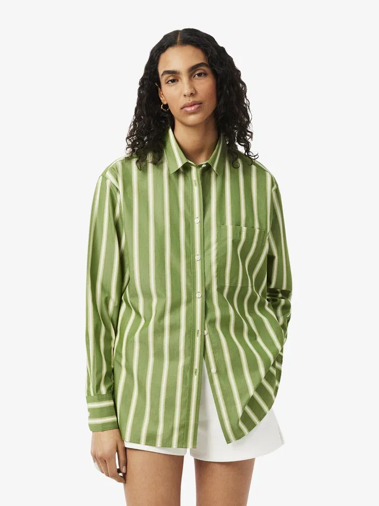 Рубашка оверсайз LACOSTE Green