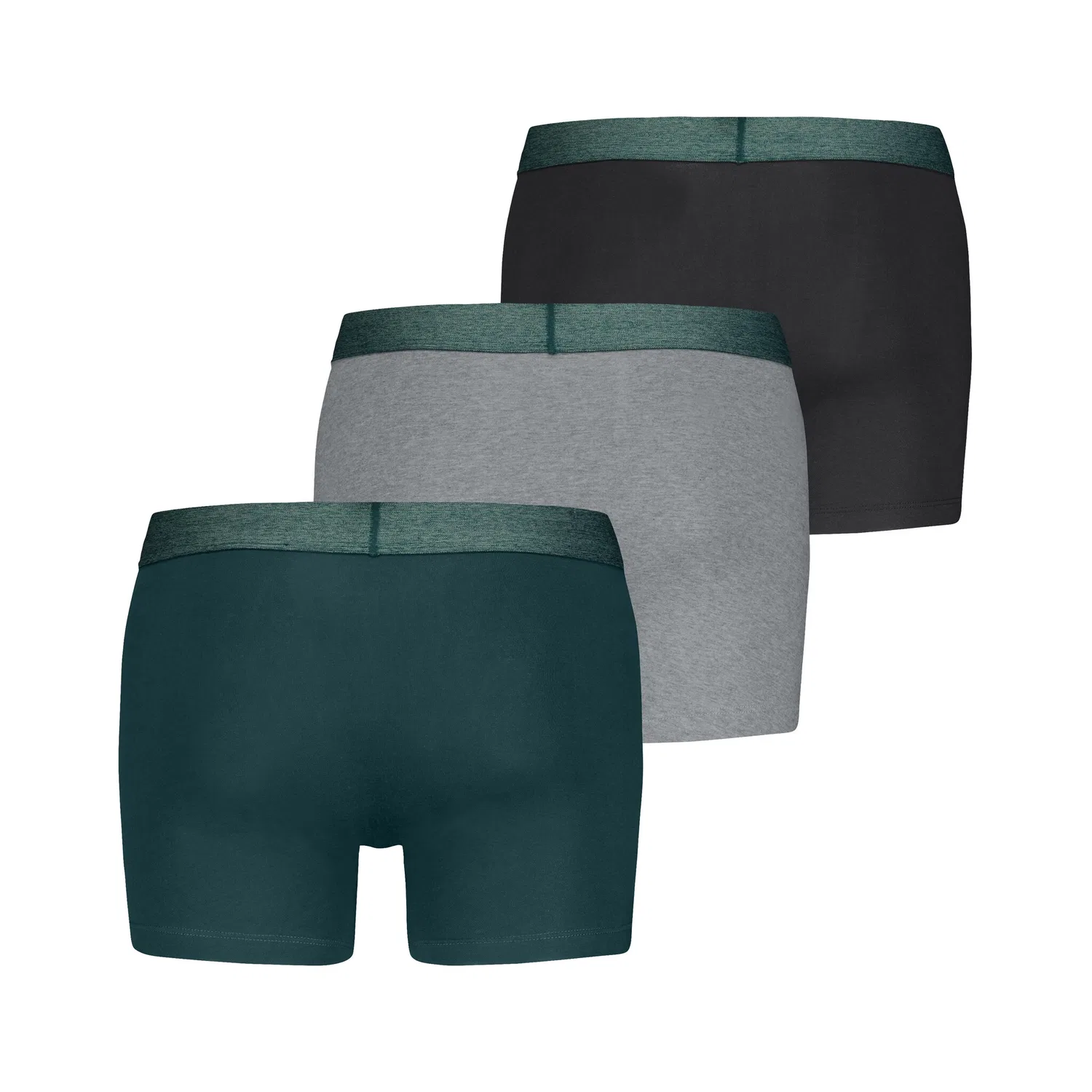 Мужские боксеры с двойным слоем Levi's, Green/Grey/Black — фото 2