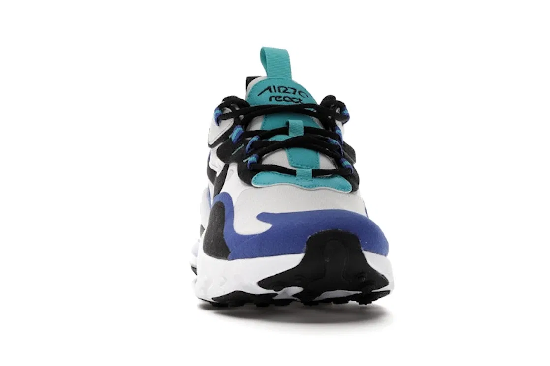 Детские кроссовки Lifestyle Nike Air Max 270 React, White/Hyper Blue/Oracle Aqua/Black — фото 2