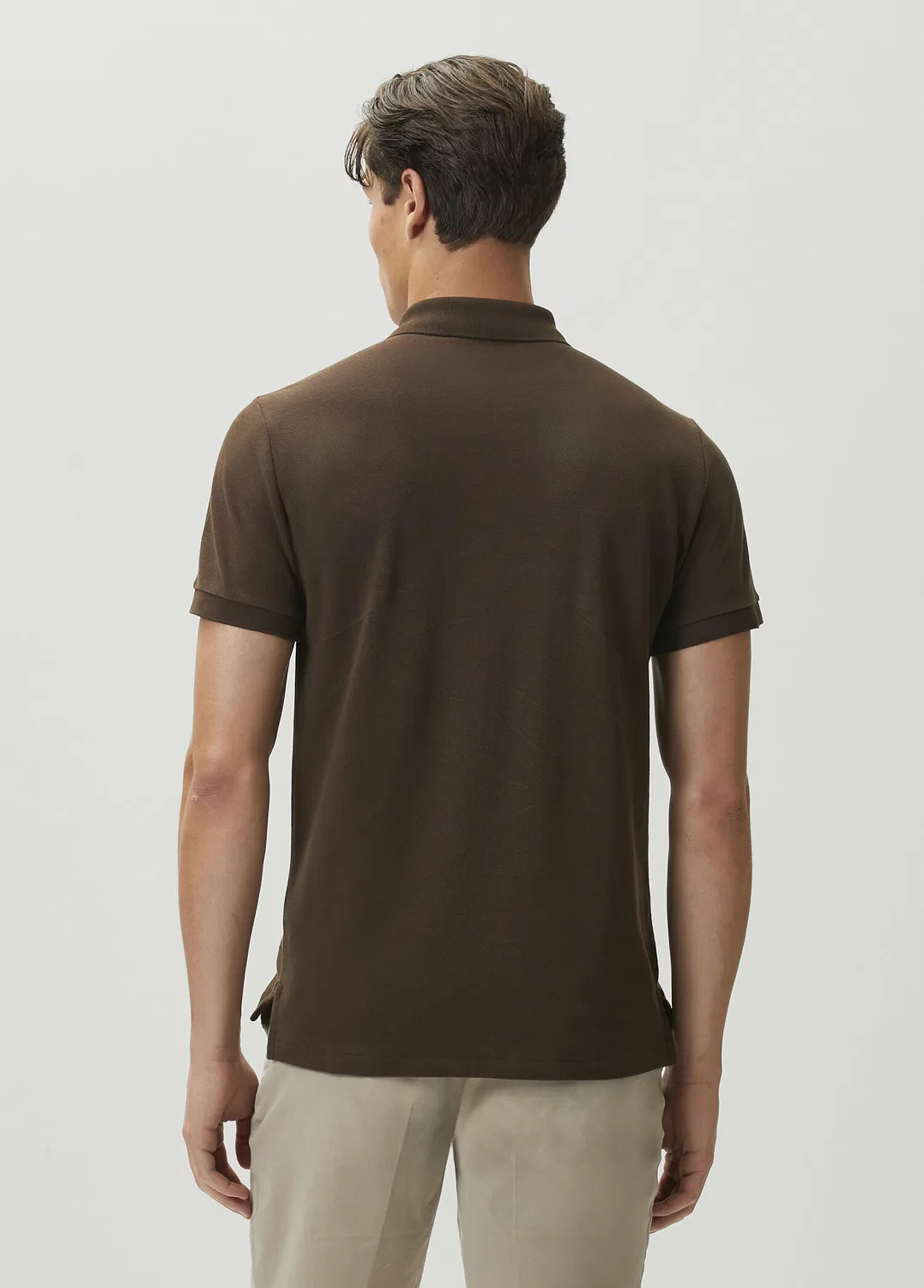 Поло Polo Ralph Lauren Slim Fit, коричневый — фото 4