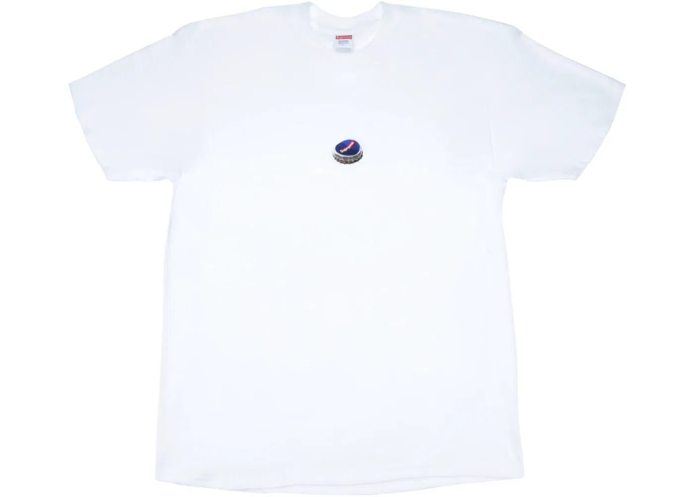 Мужская футболка с принтом Supreme Bottle Cap Tee, White
