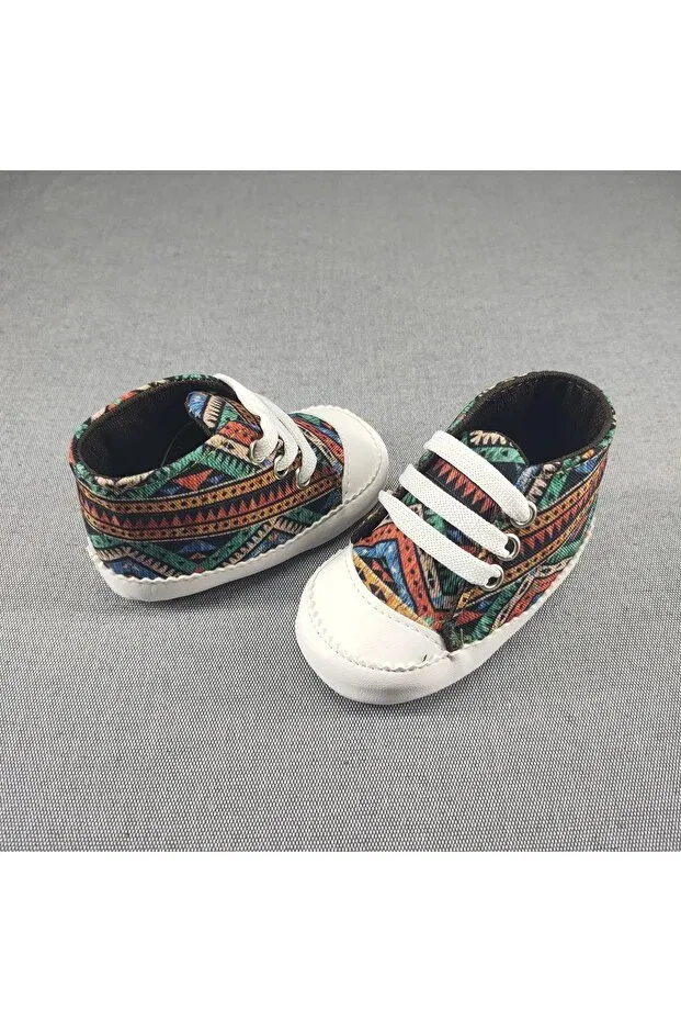 Детские ботинки для девочек этнический узор Oscar Baby, Multicolor