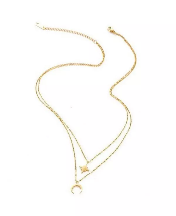 

Многослойное ожерелье с луной и звездами Hollywood Sensation, gold