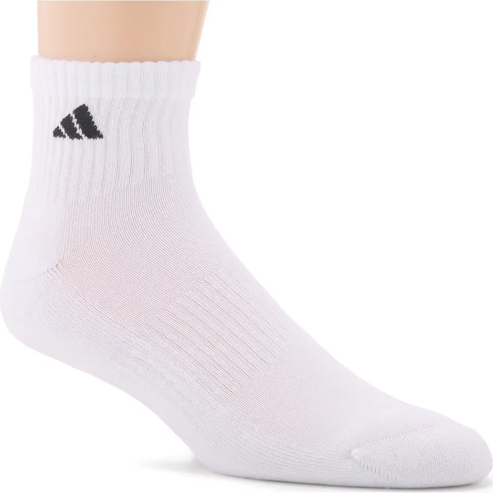 Мужские спортивные носки до щиколотки комплект из 6 пар Adidas, White/Alumina Beige/Grey — фото 3