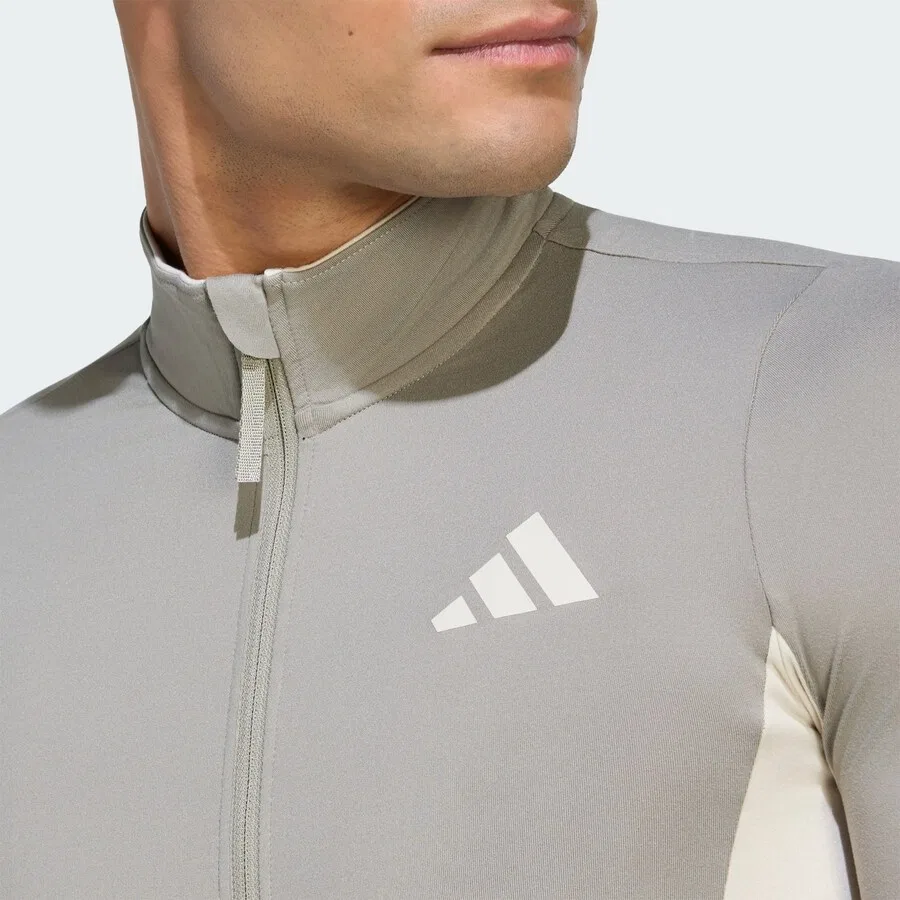 Спортивная футболка ADIDAS PERFORMANCE 'Tempo' серого цвета — фото 4