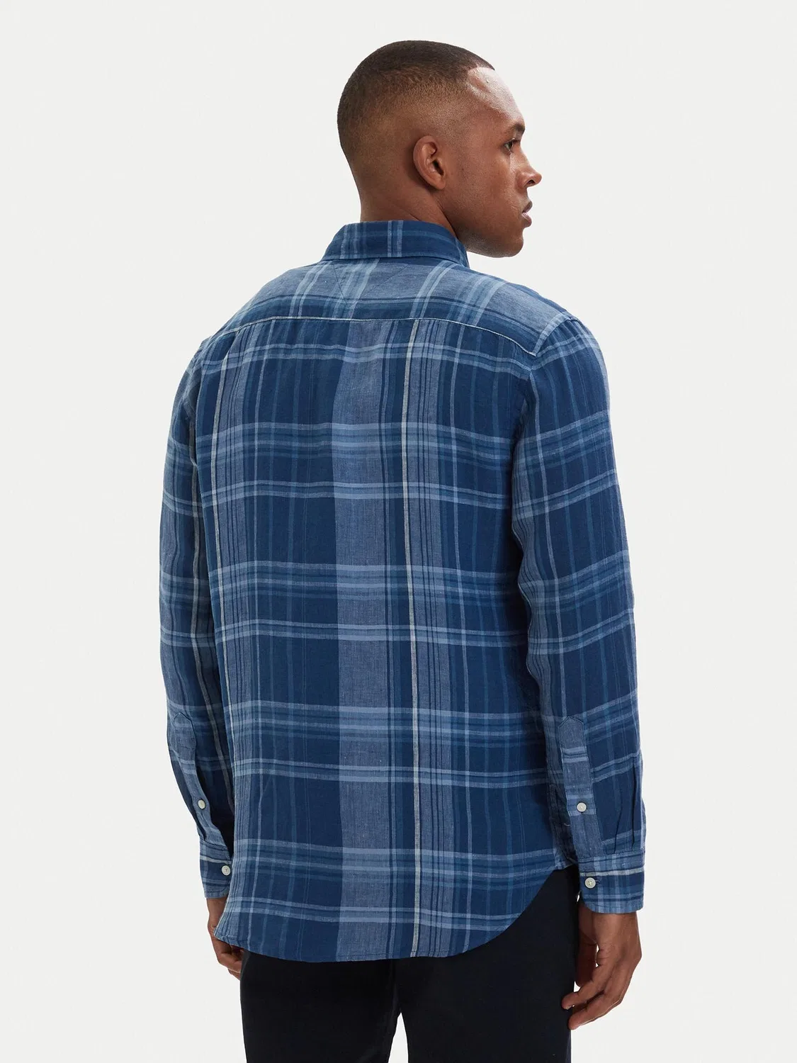 Мужская рубашка стандартного кроя Madras Check Tommy Hilfiger, синий — фото 3