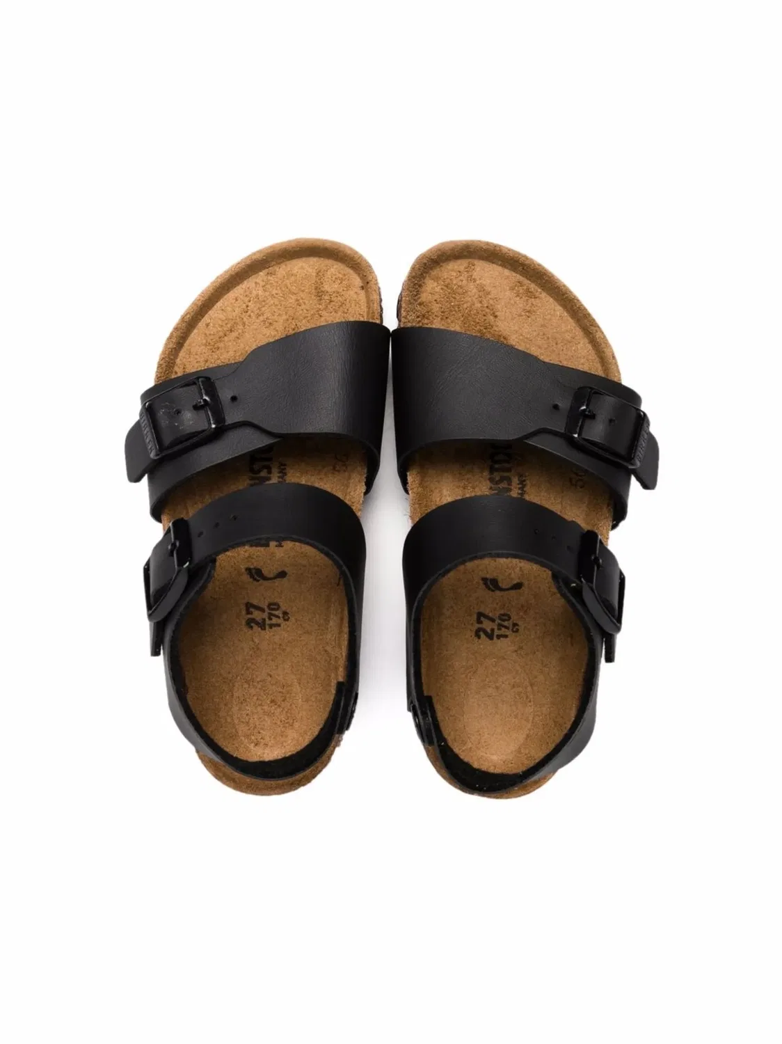 Многоярусные кожаные сандалии Birkenstock, черный — фото 2