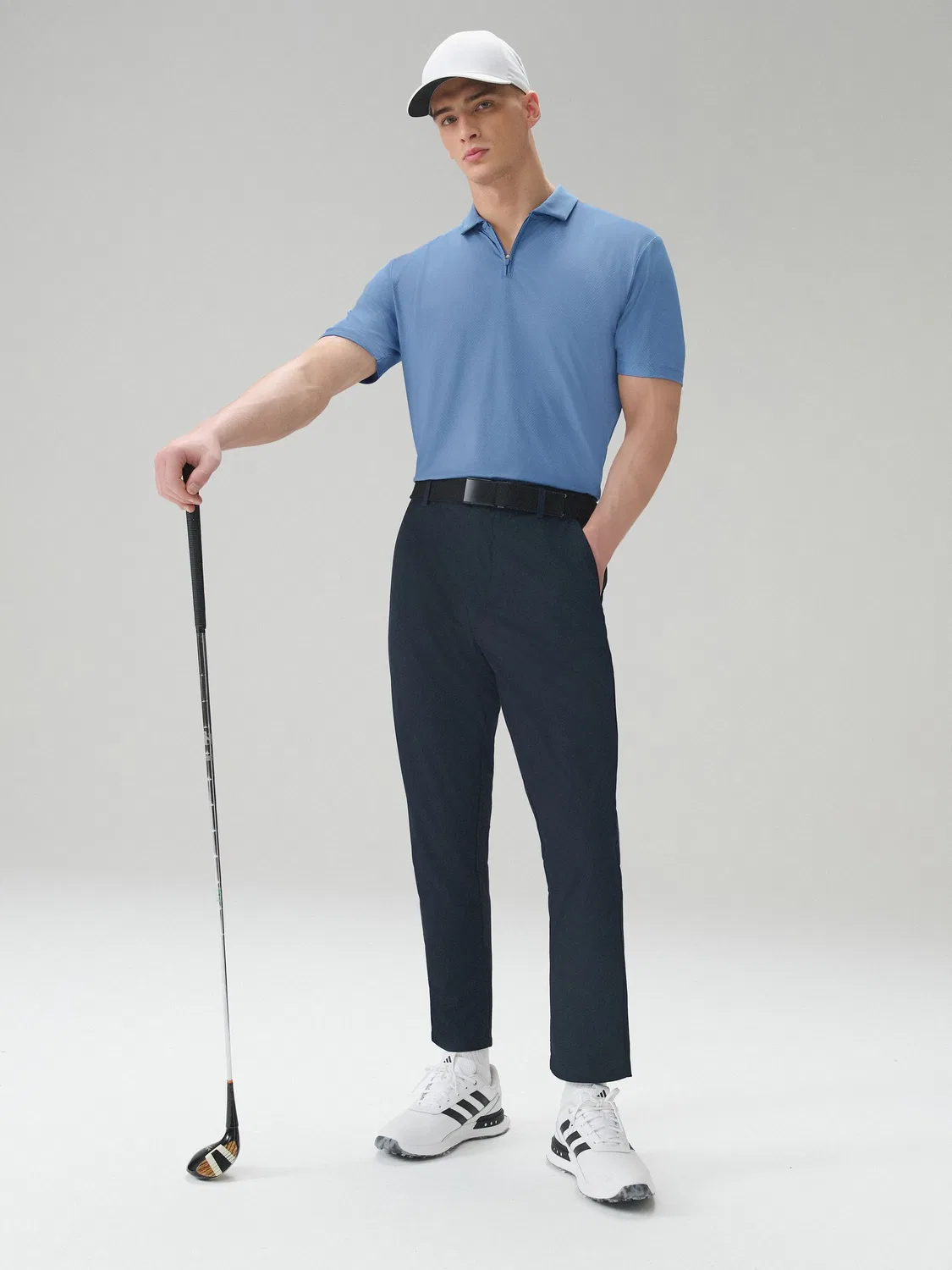 Поло для тренировок Active Golf Textured Next, стальной синий — фото 2