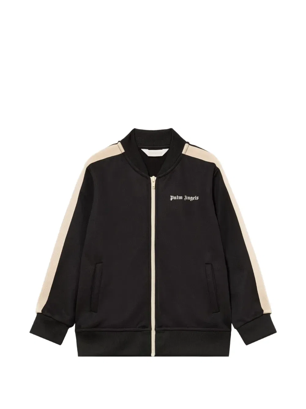 Спортивная куртка с логотипом и боковыми полосками Palm Angels Kids, черный