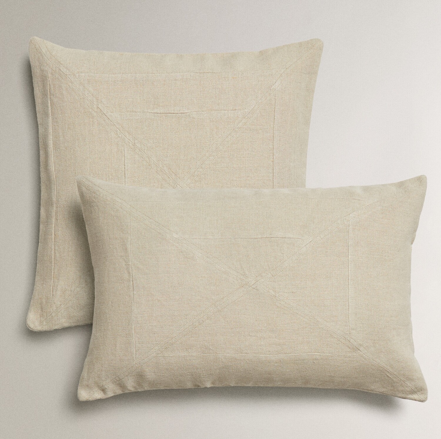 

Чехол для подушки Zara Home Linen, светло-бежевый