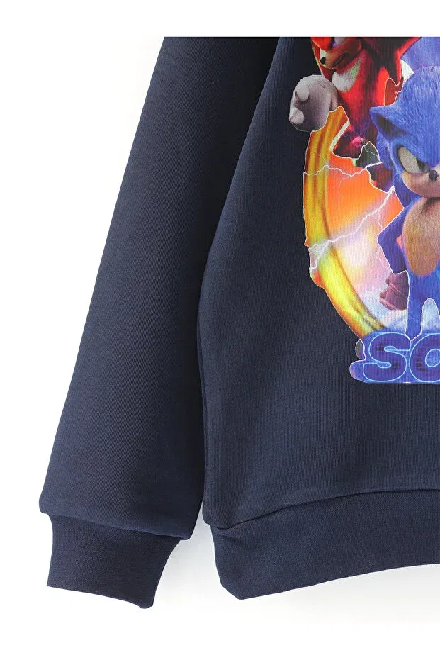 Детские свитшот для мальчиков с принтом Kirpi Sonic Dobakids, Navy Blue — фото 3