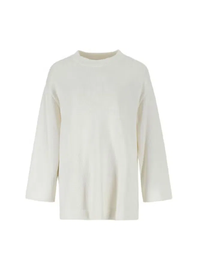 Пуловер с длинным рукавом Zara, белый