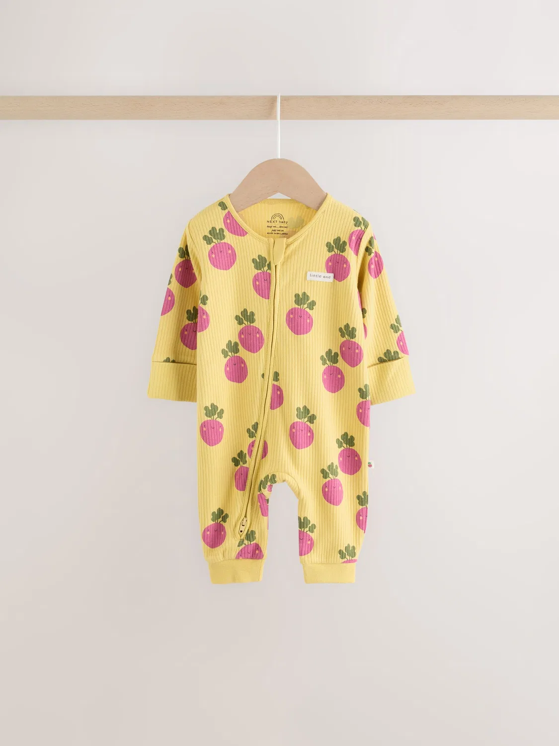 Next Детские пижамы Bright Fruits с двусторонней молнией, 3 шт. (0-3 года) — фото 3