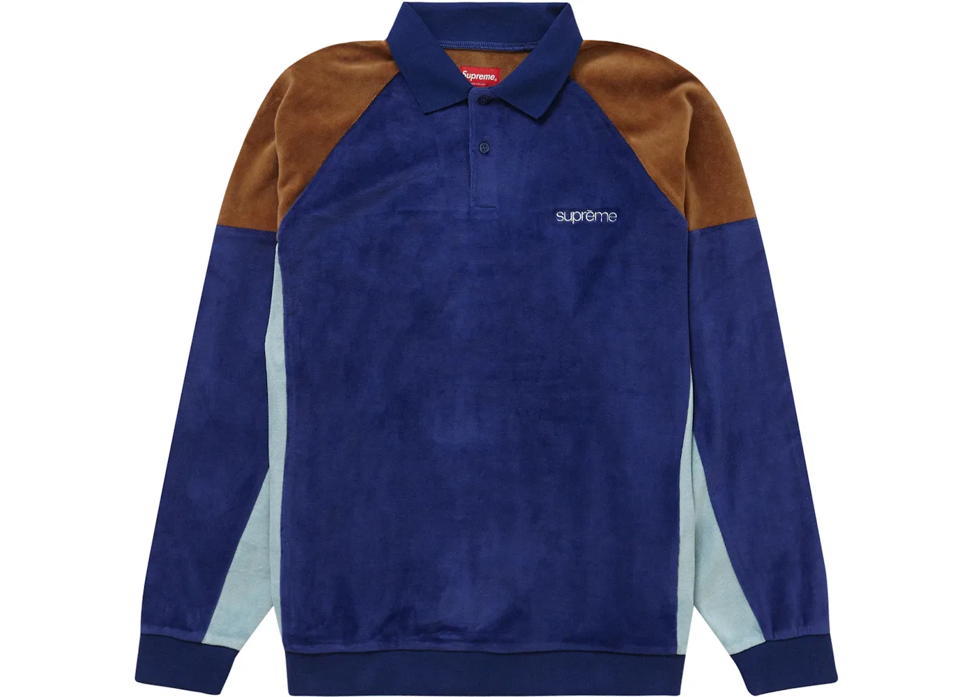 Мужская футболка-поло с длинным рукавом Supreme Polo, Dark Royal