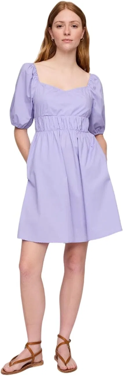 Женское мини-платье A-силуэта с сердцевидным вырезом GAP, Warm Violet