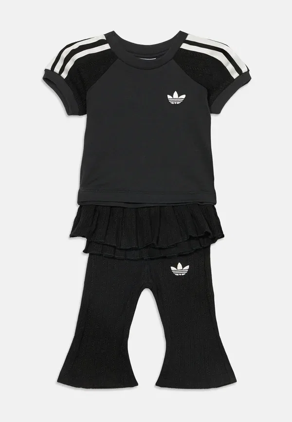 Knt футболка леггинсы - комплект для младенцев - леггинсы - брюки Adidas Originals, черный — фото 3