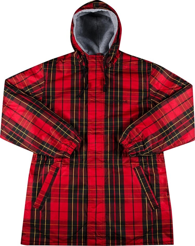 

Парка Supreme x Polartec Lined Sidline Parka 'Tartan', красный