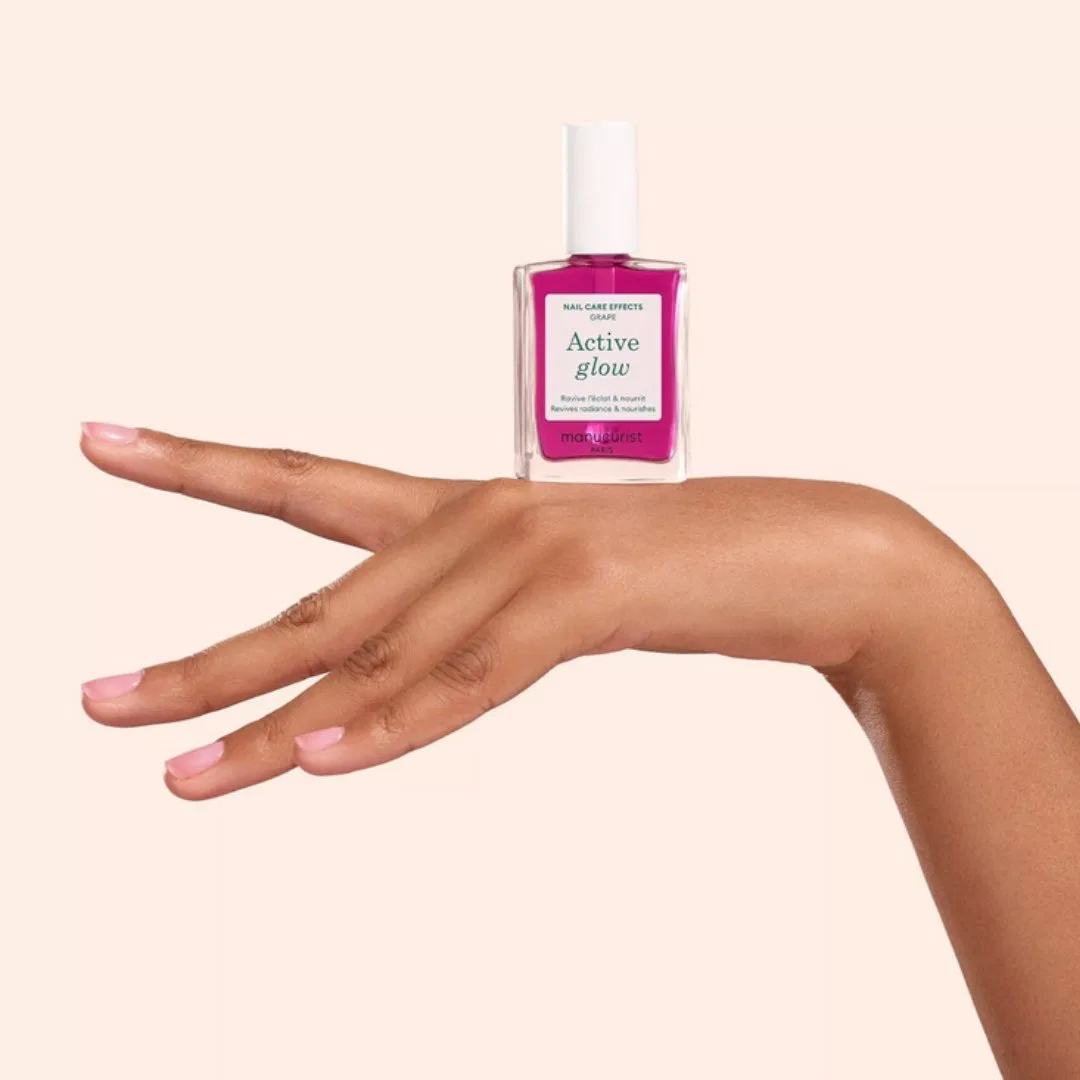 Укрепляющее средство для ногтей Manucurist Active Glow Revieves Radiance & Nourishes, 15 мл, Цвет: Grape — фото 3