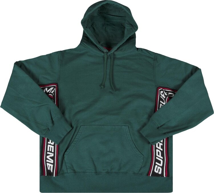 

Толстовка Supreme Text Rib Hooded Sweatshirt 'Green', зеленый