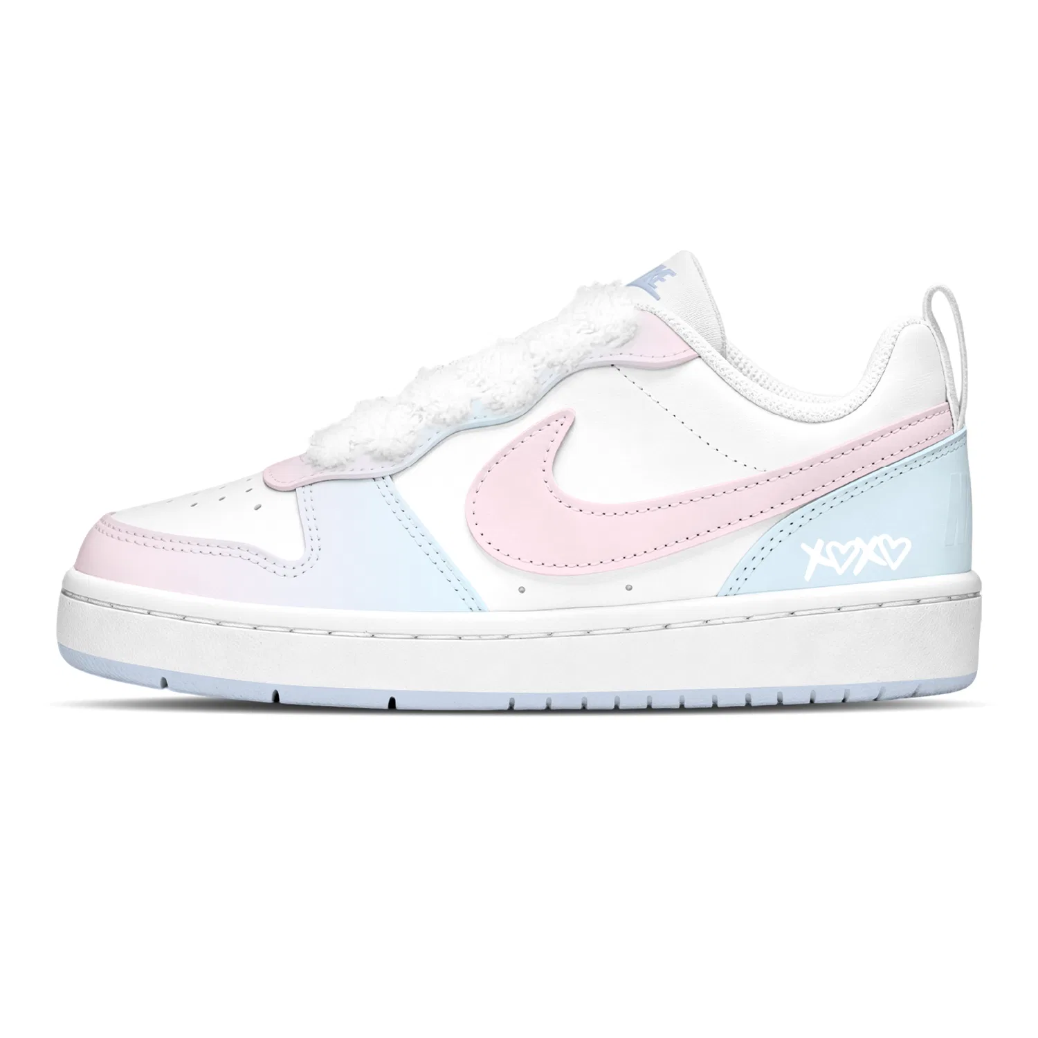 Детские скейтборд-кеды с низким верхом Blue/Pink Nike — фото 3