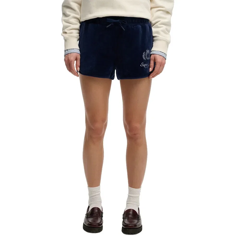 Шорты велюровые Country Club Superdry, синий