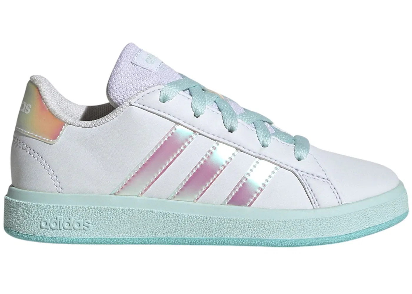 Детские кроссовки Lifestyle Adidas Grand Court, Cloud White/Flash Aqua/Halo Mint