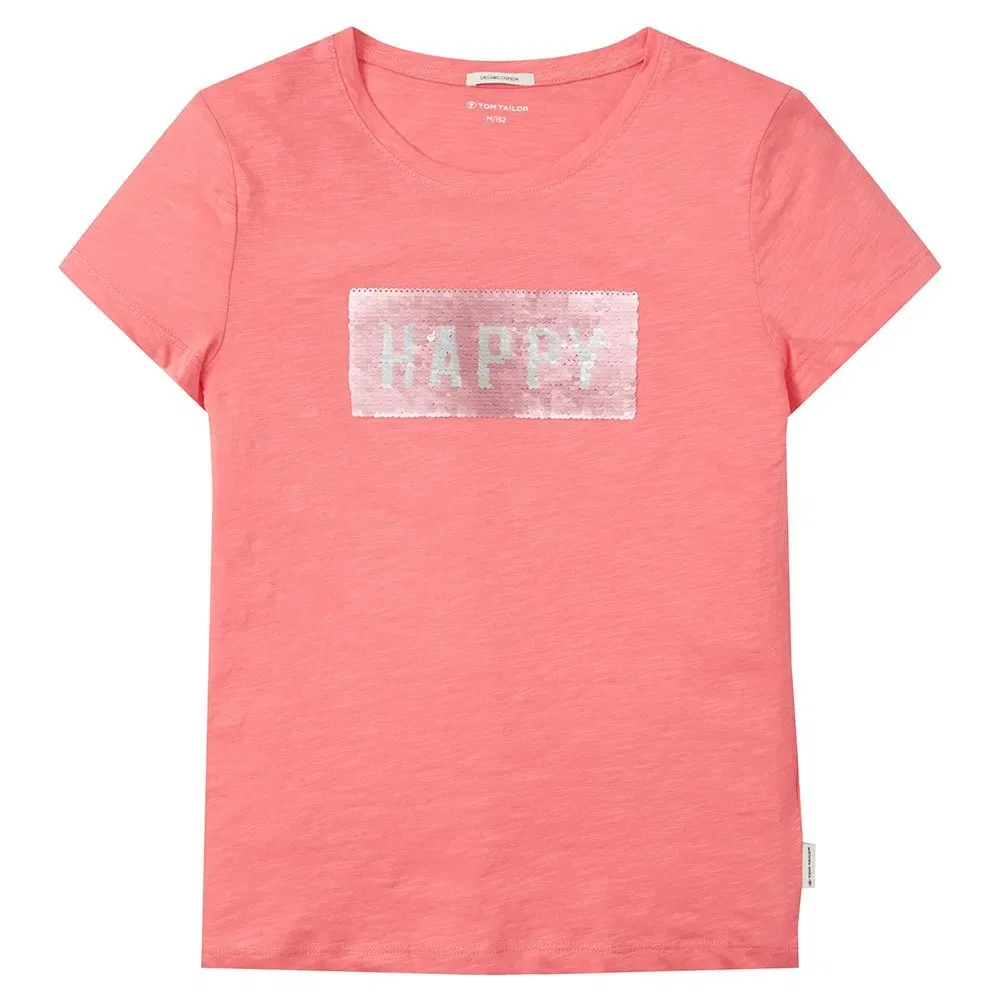 Детская футболка с принтом Reversible Sequin Tom tailor, Pink