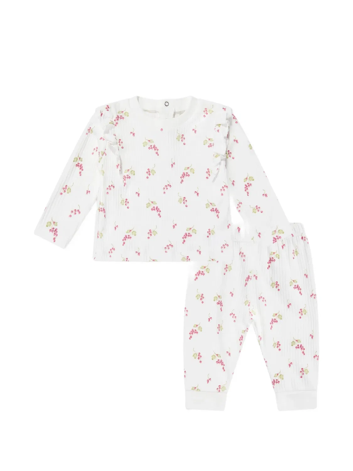 Пижама с оборками и принтом Tiffany Kids, белый