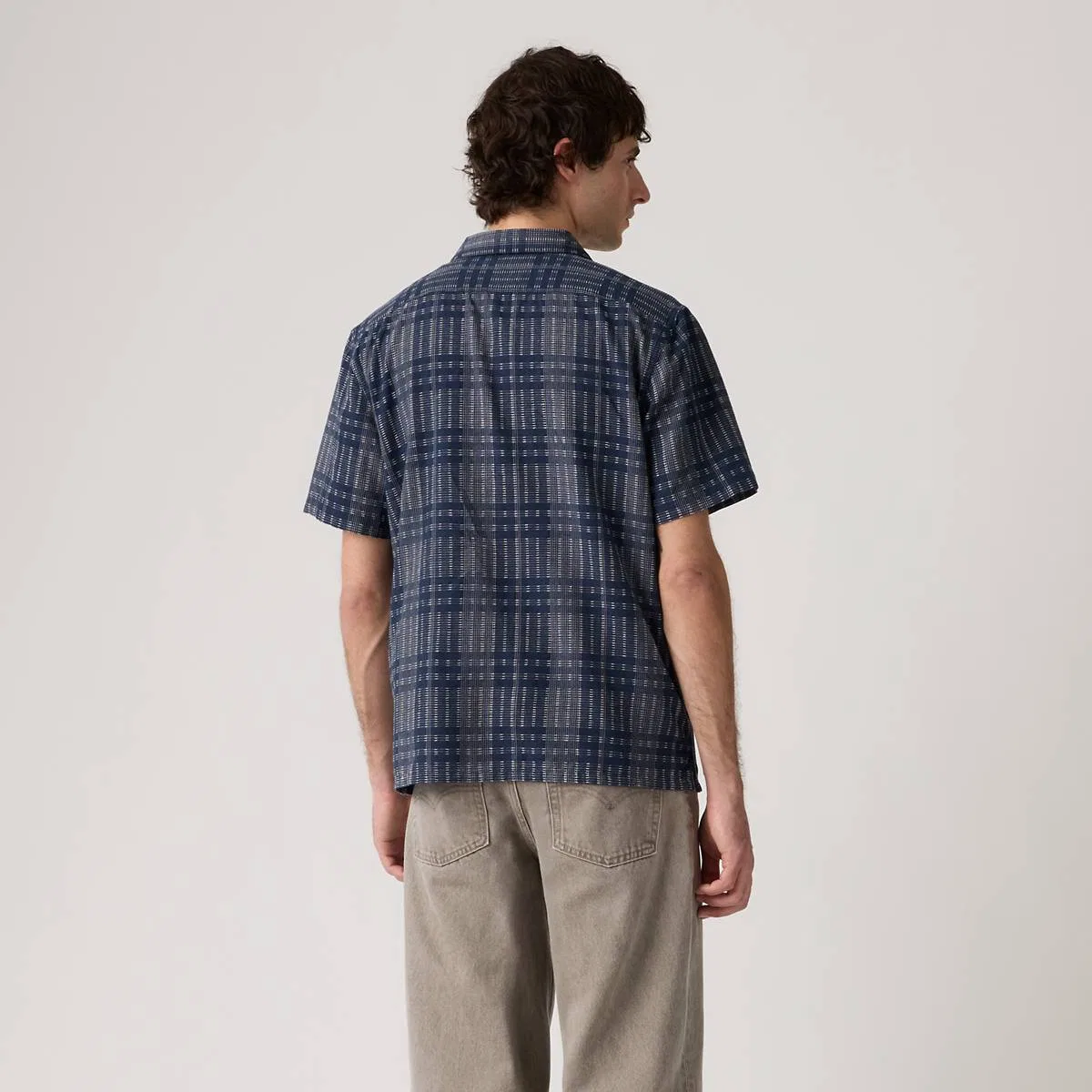 Стандартная хлопковая льняная походная рубашка Sunset Levi's, Zoe Plaid Dobby - Blue — фото 4