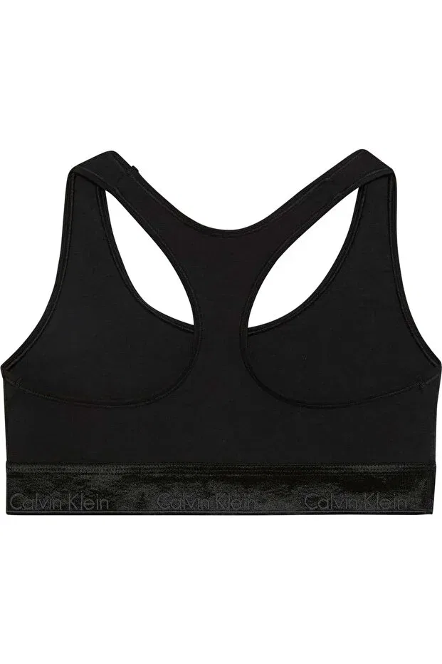 Женский спортивный бюстгальтер с круглым вырезом Calvin Klein, Black