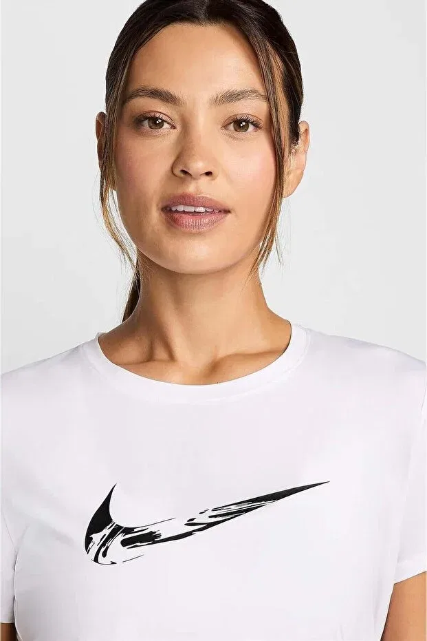 Женская футболка спортивная с принтом Nike, White — фото 2