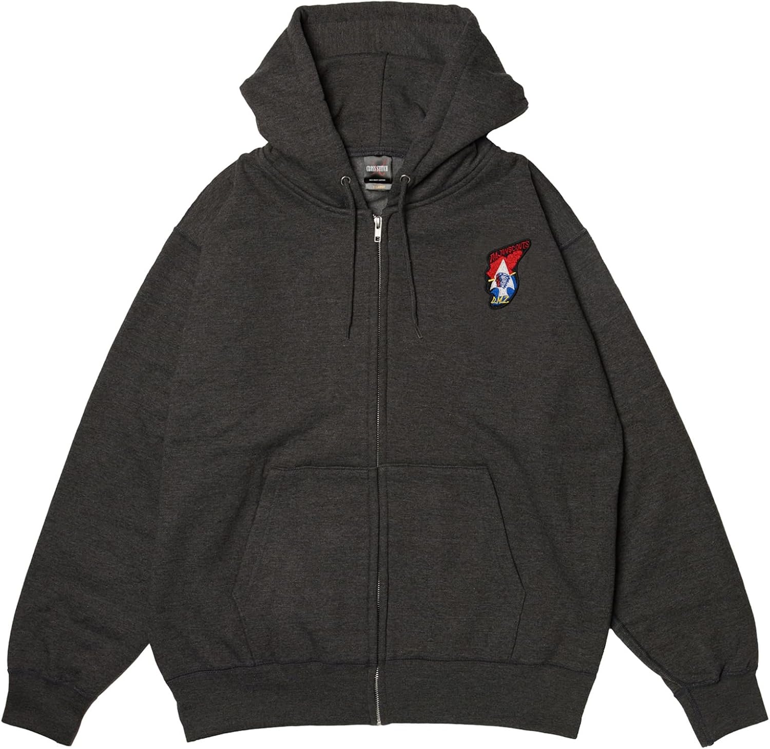 

Толстовка с капюшоном в стиле F, нашивка с гербом армии США, флисовая подкладка, толстовка на молнии, цвет угольно-серый F-Style